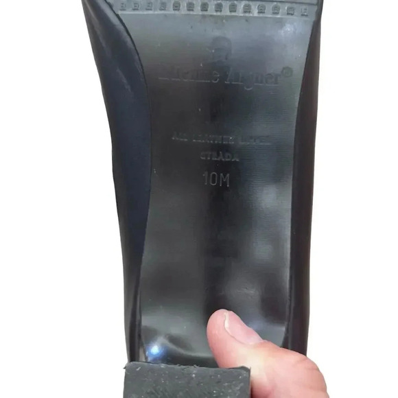 Etienne Aigner Women's Black Cap Toe Pull-On Pumps Shoes Size 10 - Picture 8 of 9